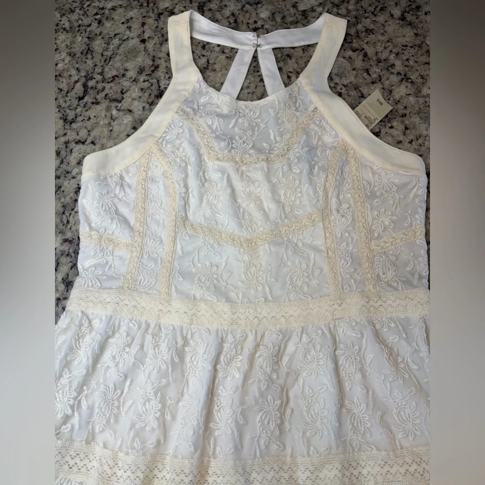 American Eagle Outfitters Cream Lace Mini Dress - Picture 3 of 7